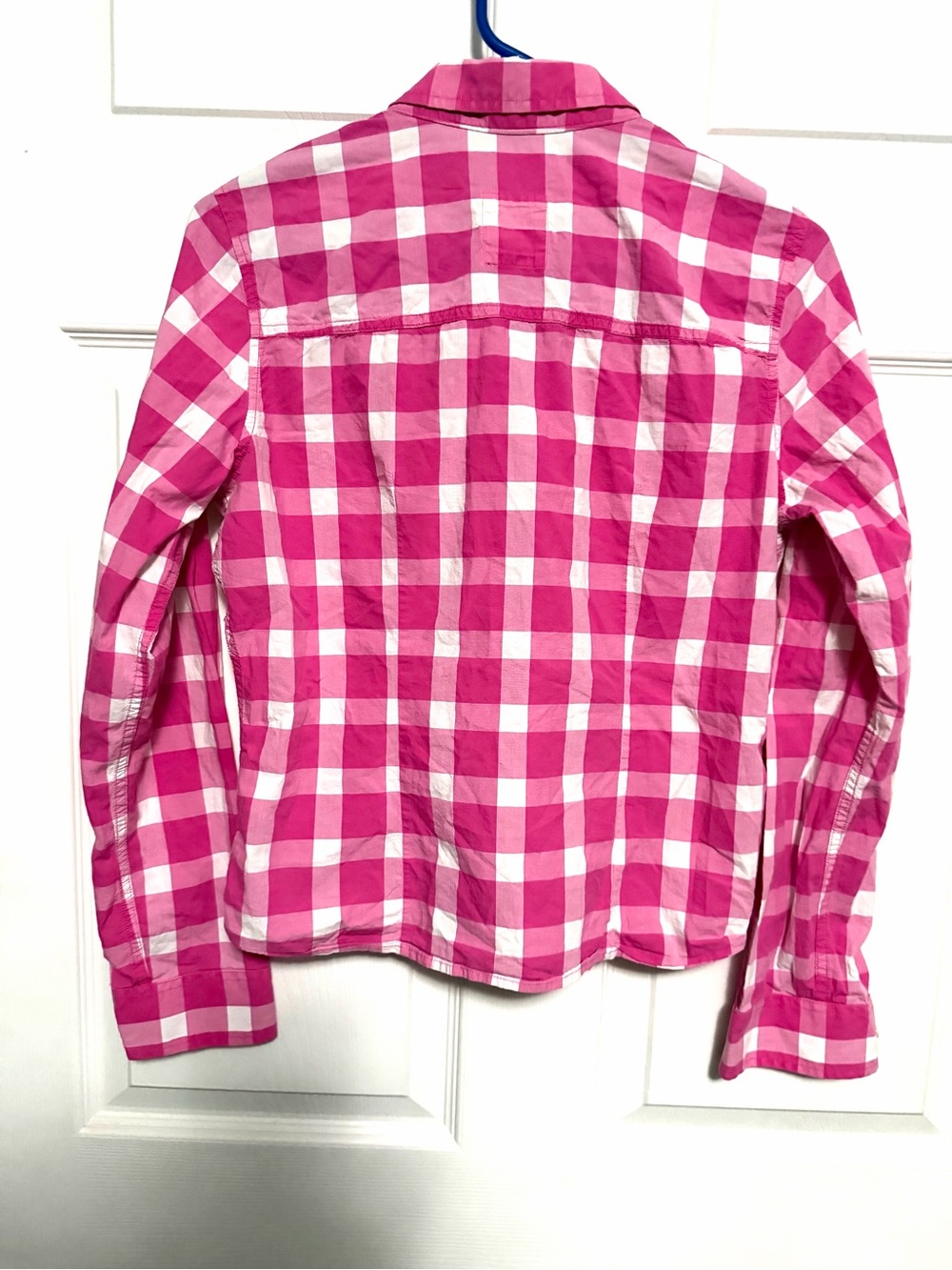 Hollister Pink and White Gingham Button-Down Shirt - Picture 3 of 5